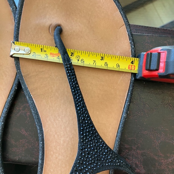 Chinese Laundry Black Sparkle Flip Flops Sandals  - Size 10 - Picture 10 of 10